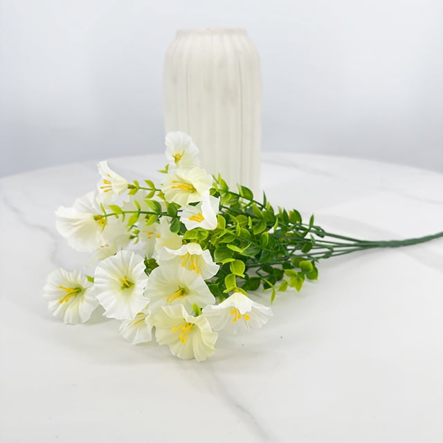 Arreglo floral artificial Enredadera trompeta • Decoración colgante con vegetación falsa • Ramo floral falso, decoración impermeable para jardines interiores