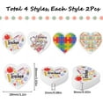 thumbnail image 4 of 8Pcs Silicone Focal Beads Heart Silicone Beads Bulk Teacher Nurse Characters School Book Cute Colorful Love Rubber Beads for Pens Beading Keychain Bracelets Jewelry Making DIY Crafts, 4 of 6