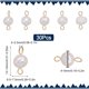thumbnail image 2 of 1 caja de 30 conectores de perlas blancas, dijes de perlas de agua dulce naturales de oro, dijes de eslabones ovalados, abalorios para hacer joyas., 2 of 6