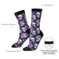 thumbnail image 4 of Balery Skull flower blue Pattern Crew Socks Unisex– Soft & Breathable Socks for Men & Women, One-Size Fits Most (US 5-11), Comfortable & Durable for Daily Wear, 4 of 6