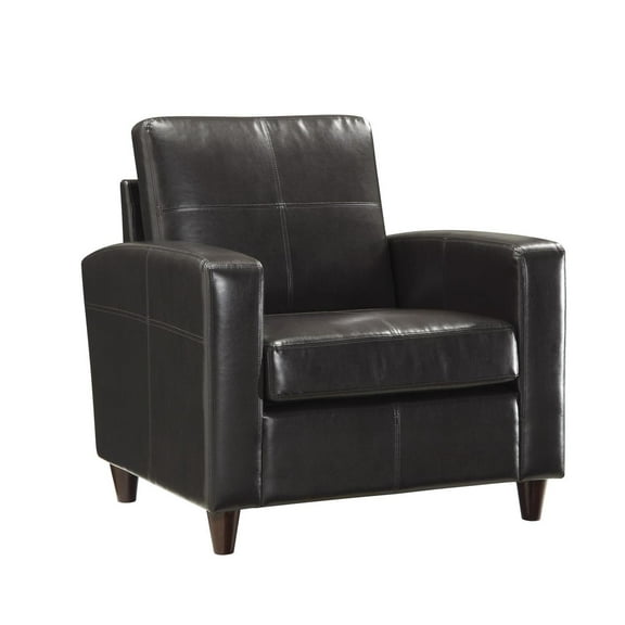 Office Star Products Osp Furniture Espresso Bonded Leather Club Chair With Espresso Finish Legs