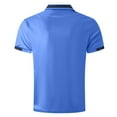 thumbnail image 4 of WREESH Men's Comfort Pullover Short Sleeve Button Regular Top with Solid Color for Casual and Work Wear Blue, 4 of 4