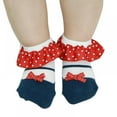thumbnail image 2 of Baby Socks Newborn Cute Baby Girls Socks Slippers Bow Dots Princess Lace Soft Cotton Short Socks,0-3T, 2 of 8