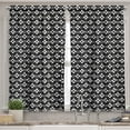 thumbnail image 2 of Ambesonne Mudcloth Valance & Curtain, Native Triangles, 55"x45", White and Black, 2 of 7