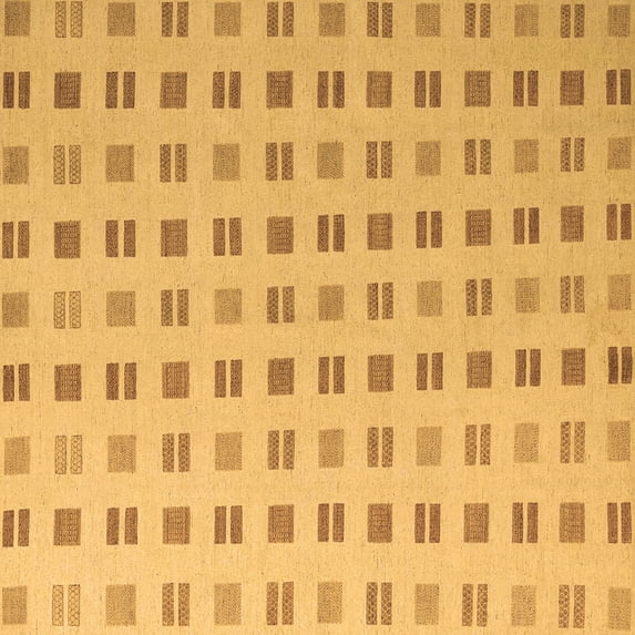 Ahgly Company Indoor Square Solid Brown Modern Area Rugs, 4' Square