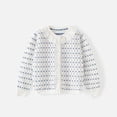 thumbnail image 2 of Spazoro Toddler Girls Cardigan Sweaters, Floral Print Long Sleeve Knitted Cotton Thin Casual Tops for Fall Winter Daily Wear White Size 4-5 T, 2 of 6