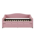 thumbnail image 5 of Upholstered Daybed With And Trundle In Pink - Relaxing Bedroom Option Full Size Led Create Romantic Atmosphere, 5 of 7