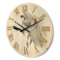 thumbnail image 3 of Designart 'Ancient Australian Bird Illustrations II' Traditional Wood Wall Clock, 3 of 5