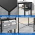 EastVita L Shaped Computer Gaming Desk with Power Outlet & LED Light, 54 Inch Reversible Modern Corner Desk, Study Desk