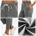 thumbnail image 4 of RQYYD Lounge Pants for Women High Waist Drawstring Elastic Waistband Straight Leg Side Pockets Ankle Length Casual, 4 of 9