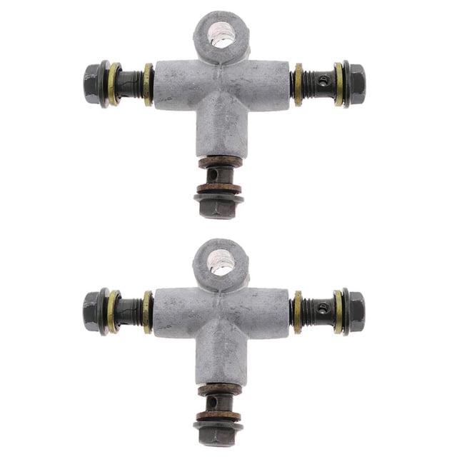 2x Tubo de Manguera de Hidráulico Conector de Acoplamiento en T Adaptador de 3 Vías Sistema de Cola Conector en T de freno