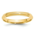 thumbnail image 1 of Solid 14k Yellow Gold 3mm Plain Classic Dome with Flat Edge Wedding Band Ring Size 6.5, 1 of 4