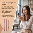 thumbnail image 4 of Kokovifyves Double-Headed Matte Lip Makeup Pen, Liquid Lip Gloss Portable Daily Lip Cosmetic, 4 of 9