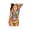 Color2, variant on CROPD Womens V Neck One Piece Bathing Suits Tie Dye Tummy Control Mesh Swimsuit