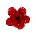 thumbnail image 5 of Rose Bud Flower Hand Blown Art Glass Wall Décor, Red, 4.75" Diameter, 5 of 8
