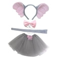 thumbnail image 3 of Disfraz de cosplay,Conjunto de disfraz de animal para fiesta de cosplay,Accesorios para disfraces de Halloween con diadema para niñas,Diadema con orejas y pajarita para, 3 of 8