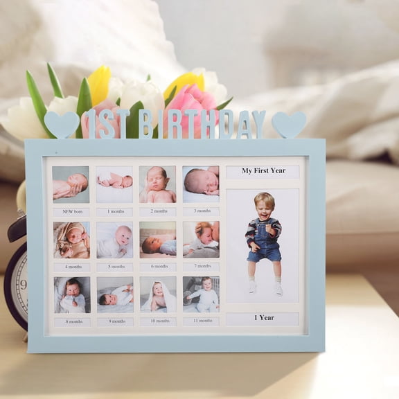 OUNONA Baby First Birthday Photo Frame Rectangular 1Pack