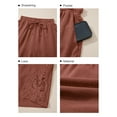 thumbnail image 3 of SHEWIN Shorts for Women Drawstring Elastic Waisted Summer Casual Losse Lightweight Shorts with Pockets, 3 of 7