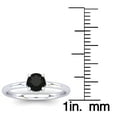 thumbnail image 5 of SuperJeweler 1/2 Carat Rose Cut Black and White Diamond Ring In 14 Karat White Gold For Women, 5 of 6