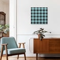 thumbnail image 3 of Framed Canvas Wall Art for Living Room Teal Check Plaid Wall Decor, Buffalo Plaid Aesthetic Paintings for Bedroom Office Kitchen Bathroom, Ready to Hang Artwork Wall Pictures 8x8 Inch, 3 of 9
