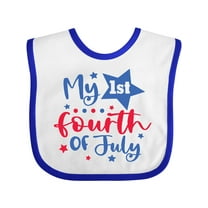 Inktastic My 1st 4th of July with Stars Boys or Girls Baby Bib