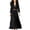 Black., variant on HBGVBA Women's Maxi Shirt Dresses Long Sleeve Collared Button Belted Waist Solid Color Dress