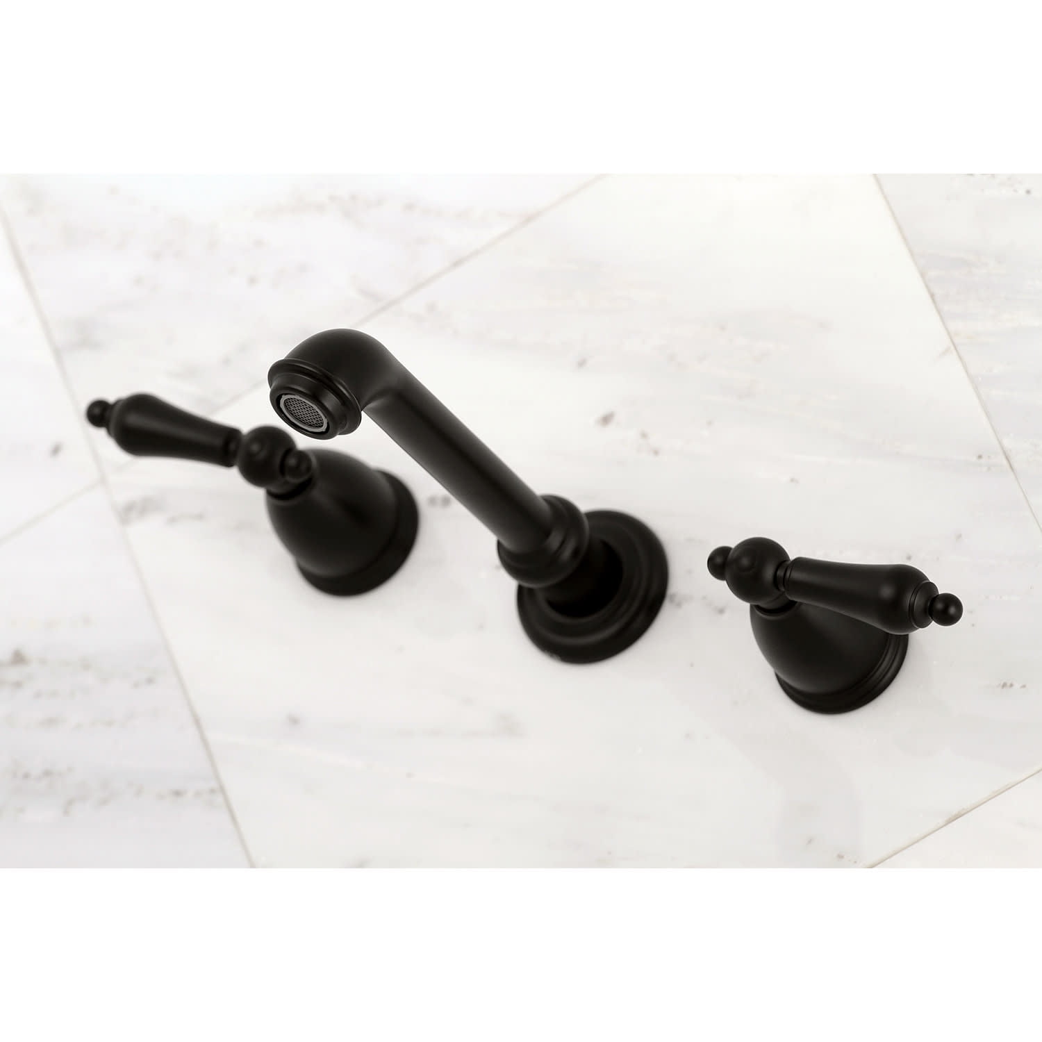 Kingston Brass KS7128AL Two-Handle Wall Mount Bathroom Faucet, Brushed Nickel