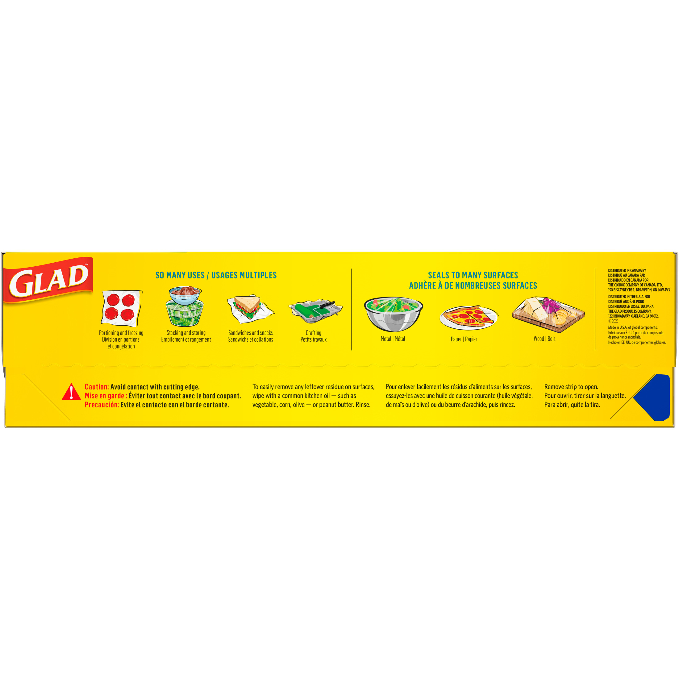 Glad Press'N Seal Multipurpose Sealing Food Wrap, 140 sq ft photo 8