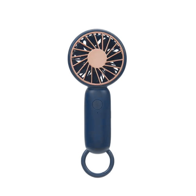 Ventilador de mano Inteprter llavero portátil ajustable refrigeración personal Azul