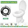 thumbnail image 5 of Portable RV Toilet with Pedal Flush, High Profile lightweight toilet - White, 5 of 11