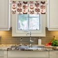 thumbnail image 2 of Yayeee Kitchen Valance Rod Pocket 54" x 18" Living Room Window Curtain, Cute Chocolate Cakes, 2 of 6