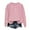 Pink, variant on Ladies' Christmas Printed Casual Long Sleeved Round Neck Sports Hoodie Top, Comfortable Pullover for Women, Festive Holiday Apparel, Streetwear Style,Dark Gray,XL