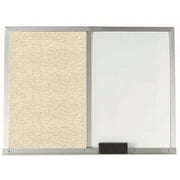 Aarco Products FDCO1824H Aluminum Frame Combination Beige Fabric Tack Board - 18 H x 24 W in.