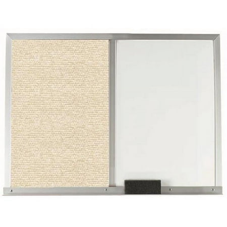 Aarco Products FDCO2436H Aluminum Frame Combination Beige Fabric Tack Board - 24 H x 36 W in.