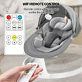 thumbnail image 5 of Baby Swing for Infants, OEIKPFN Bluetooth Baby Bouncer for Babies 0-9 Months with 5 Speed, Gray, 5 of 6