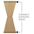 thumbnail image 5 of VHC Brands Tobacco Cloth Khaki Door Panel Curtain Rustic Farmhouse Cotton for Patio Side Door 72x40, 5 of 7