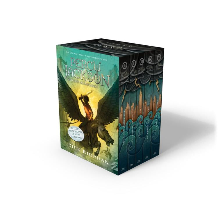 Rick Riordan Percy Jackson & the Olympians: Percy Jackson and the Olympians 5 Book Paperback Boxed Set (W/Poster) (Paperback)