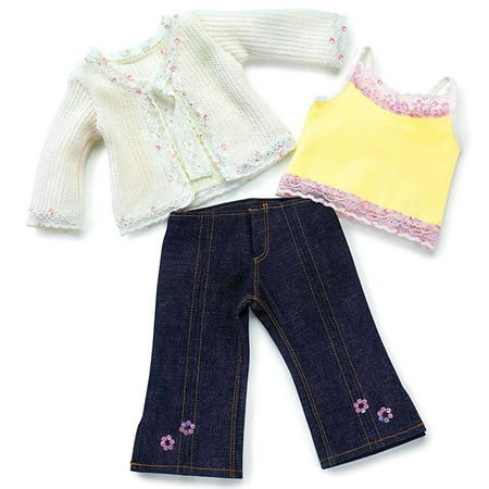 Carpatina Cardigan Sweater, Top and Jeans fits 18