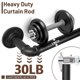 thumbnail image 3 of Barra de cortina Zeerobee, 120-240 cm, industrial, negra, envolvente, 3 of 9