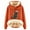 Orange, variant on Women's Christmas Hoodies Thick Cat Print Long Sleeve Hooded Sweatshirts Xmas Holiday Cute Long Sleeve Loose Pullover Tops Winter Y2k Clothes