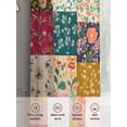 thumbnail image 5 of Spring Floral Sheer Curtains 108 Inch Length 2 Panels Set, Colorful Vintage Plaid Summer Botanical Voile Window Treatment Semi Sheer Long Curtains Drapes for Bedroom/Living Room/Kitchen 52"x108"x2, 5 of 7
