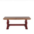 thumbnail image 3 of iNSPIRE Q Farmhouse Transitional 47.2" Wood Bench, Oak And Antique Berry Red, 3 of 6