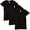 black, variant on Women's Fine Jersey V-neck Longer Length T-shirt - 3 Pack