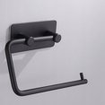 thumbnail image 3 of Soporte para toallas de papel, toallero de papel de varilla corta, negro, soporte para papel higiénico sin clavos, estante, suministros de baño JM, 3 of 5
