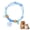 Blue, variant on Natural Camphor Wood Bead Repellent Collar for Dogs and Cats, Adjustable Breathable Neckband, Insect Repelling Pet Accessory for Outdoor Walks