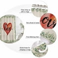 thumbnail image 3 of Valentine's Day Bathroom Shower Curtains with 12 Hooks Polyester Waterproof Shower Curtain for Stalls and Bathtubs Love Heart Romantic Eucalyptus Leaves Decorative Bathroom Curtain 72x72 Inches, 3 of 9