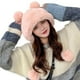thumbnail image 1 of Gorro de invierno con pompón para mujer, gorro de punto mullido para mujer, gorro de piel sintética de ganchillo, gorro de calavera cálido para exteriores, cubierta para las orejas, 1 of 7
