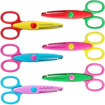 Craft Scissors Decorative Edge, 6 Pack, Safety Art Scissors, Scissors, Decorative Scissors, Scrapbooking Scissors, Fancy Scissors, Scissors for Crafting