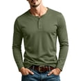 thumbnail image 2 of ZyeKqe Mens Long Sleeve Shirts Button Front Crewneck Lightweight Quick Drying Breathable Active Sports Workout Tops, 2 of 8