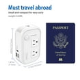 thumbnail image 4 of 220V to 110V Converter Travel Adapter: FOVAL International Power Converter with [18W PD USB-C] 3 USB Ports 2 AC Outlets Voltage Converter US to Europe UK AU US Italy Worldwide Plug Power Adapter White, 4 of 8